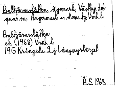 Bild på arkivkortet för arkivposten Baltjärnsslåtten