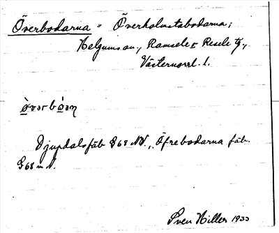 Bild på arkivkortet för arkivposten Överbodarna