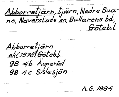 Bild på arkivkortet för arkivposten Abborretjärn