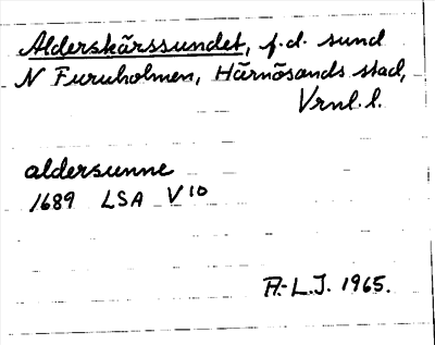 Bild på arkivkortet för arkivposten Alderskärssundet