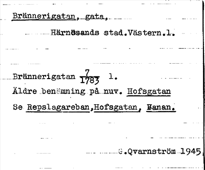 Bild på arkivkortet för arkivposten Brännerigatan