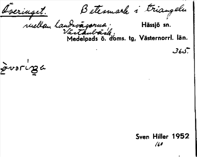 Bild på arkivkortet för arkivposten Överinget