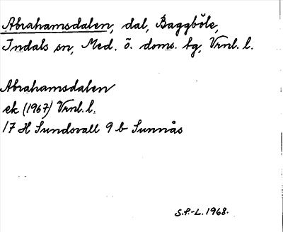 Bild på arkivkortet för arkivposten Abrahamsdalen