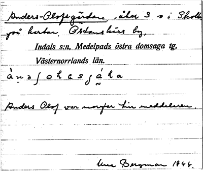 Bild på arkivkortet för arkivposten Anders-Olofsgärdan