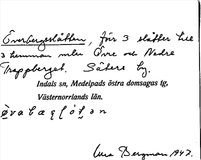 Bild på arkivkortet för arkivposten Överbergsslåtten