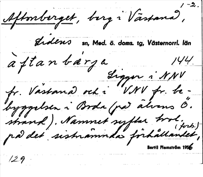 Bild på arkivkortet för arkivposten Aftonberget