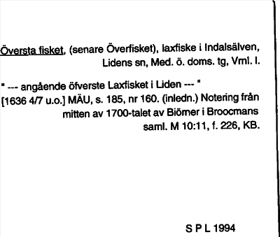 Bild på arkivkortet för arkivposten Översta fisket, (senare Överfisket)