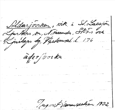 Bild på arkivkortet för arkivposten Aldersjöviken