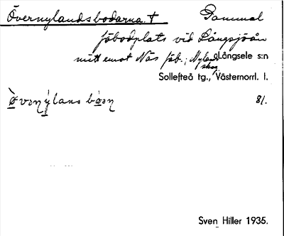 Bild på arkivkortet för arkivposten Övernylandsbodarna