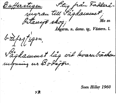 Bild på arkivkortet för arkivposten Bufferstigen
