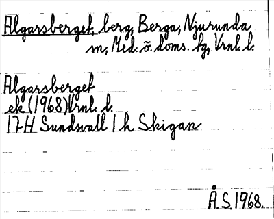 Bild på arkivkortet för arkivposten Algarsberget