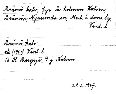 Bild på arkivkortet för arkivposten Brämö kalv