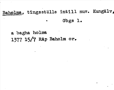 Bild på arkivkortet för arkivposten Baholma