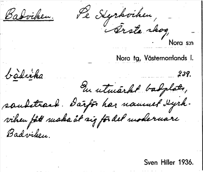 Bild på arkivkortet för arkivposten Badviken