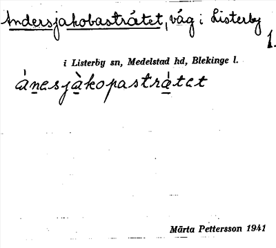Bild på arkivkortet för arkivposten Andersjakobasträtet