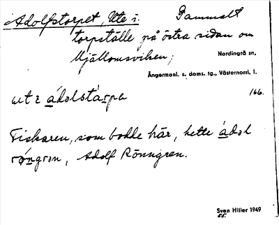 Bild på arkivkortet för arkivposten Adolfstorpet, Ute i