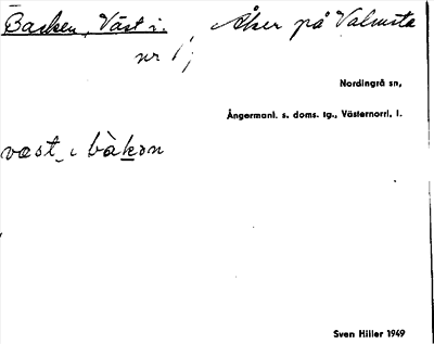 Bild på arkivkortet för arkivposten Backen, Väst i