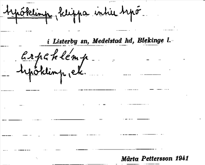 Bild på arkivkortet för arkivposten Arpöklimp