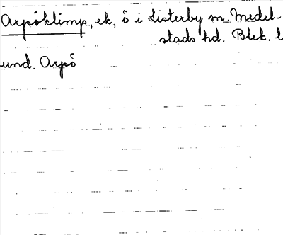 Bild på arkivkortet för arkivposten Arpöklimp