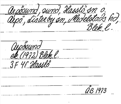 Bild på arkivkortet för arkivposten Arpösund