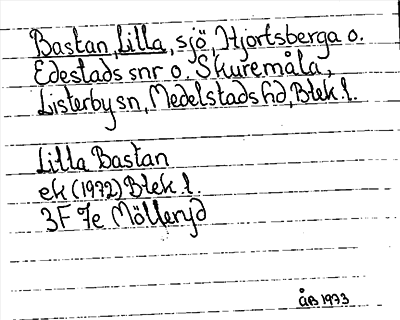 Bild på arkivkortet för arkivposten Bastan, Lilla