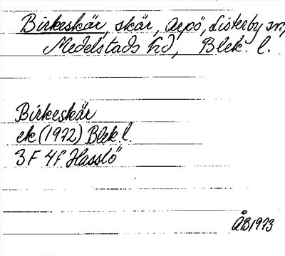 Bild på arkivkortet för arkivposten Birkeskär