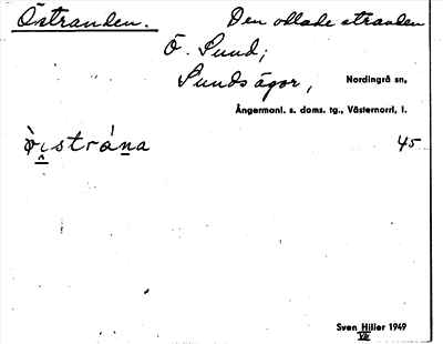 Bild på arkivkortet för arkivposten Östranden