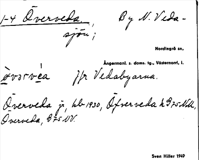 Bild på arkivkortet för arkivposten Överveda