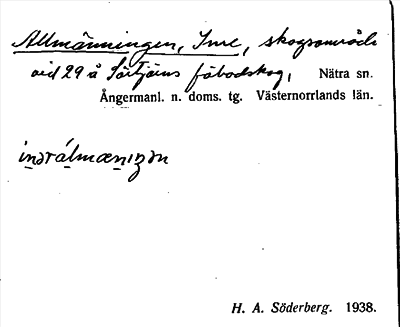 Bild på arkivkortet för arkivposten Allmänningen, Inre