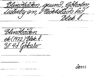 Bild på arkivkortet för arkivposten Blindbåden