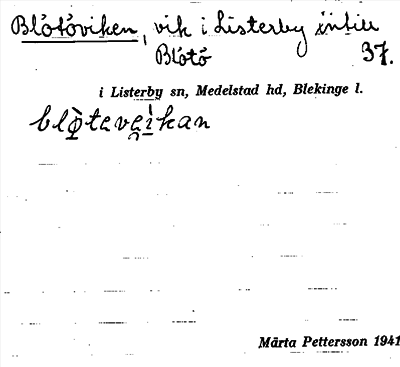 Bild på arkivkortet för arkivposten Blötöviken