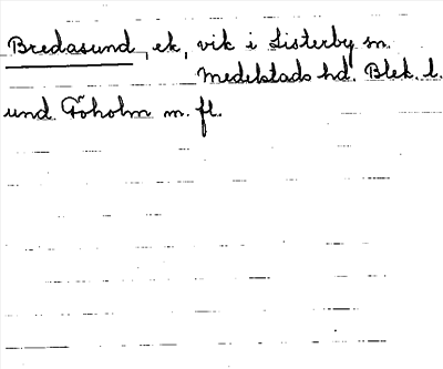 Bild på arkivkortet för arkivposten Bredasund