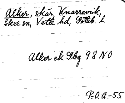 Bild på arkivkortet för arkivposten Alker