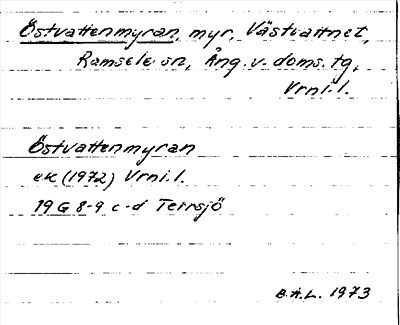 Bild på arkivkortet för arkivposten Östvattenmyran