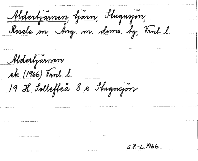 Bild på arkivkortet för arkivposten Aldertjärnen