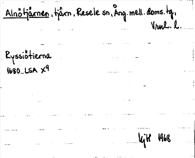 Bild på arkivkortet för arkivposten Alnötjärnen