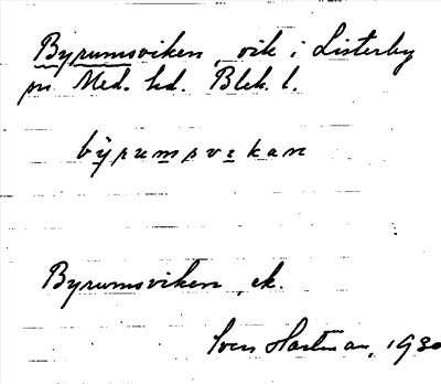 Bild på arkivkortet för arkivposten Byrumsviken