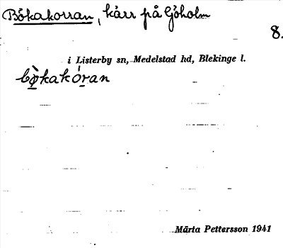 Bild på arkivkortet för arkivposten Bökakorran