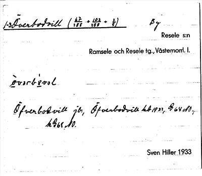 Bild på arkivkortet för arkivposten Överbodvill
