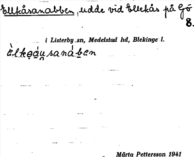 Bild på arkivkortet för arkivposten Ellkåsanabben
