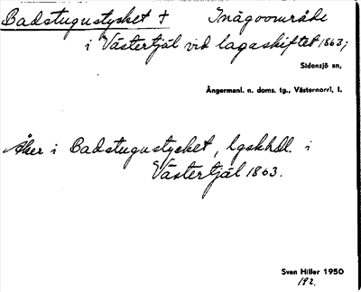 Bild på arkivkortet för arkivposten Badstugustycket