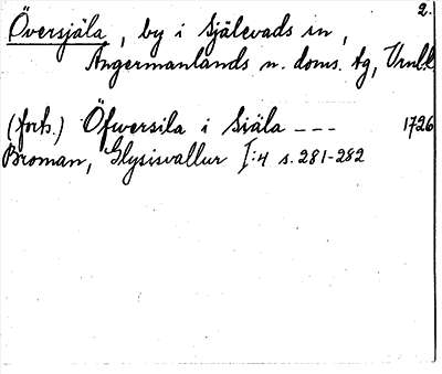 Bild på arkivkortet för arkivposten Översjäla