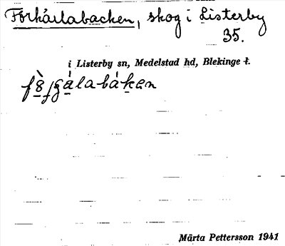Bild på arkivkortet för arkivposten Förkällabacken
