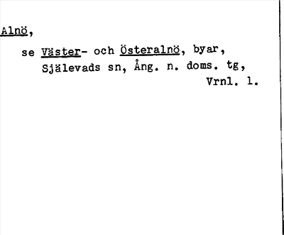 Bild på arkivkortet för arkivposten Alnö, se Väster- och Österalnö