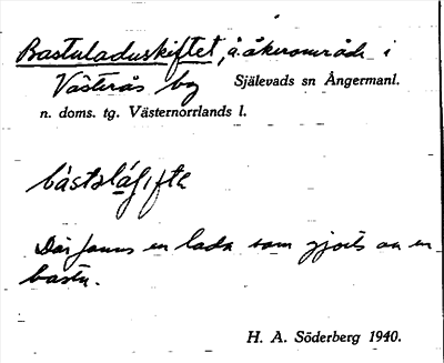 Bild på arkivkortet för arkivposten Bastuladuskiftet