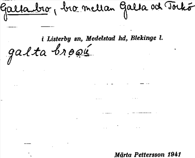 Bild på arkivkortet för arkivposten Galtabro