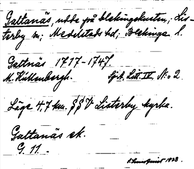 Bild på arkivkortet för arkivposten Galtanäs
