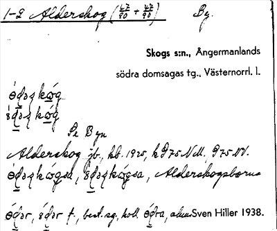 Bild på arkivkortet för arkivposten Alderskog