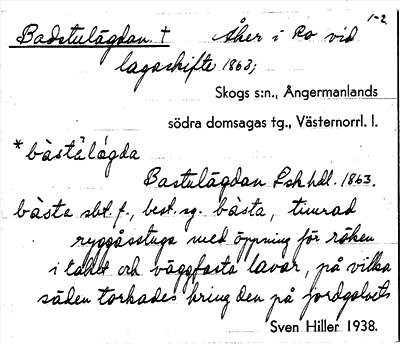 Bild på arkivkortet för arkivposten Badstulägdan