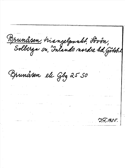 Bild på arkivkortet för arkivposten Brunåsen